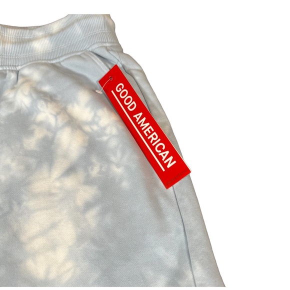Good American Tie Dye Sweatshort Cloud Tie Dye002 Size 0 XS NWT - Picture 5 of 14